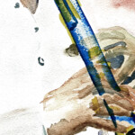 Der Klarinettenspieler, Aquarell 2013